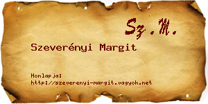 Szeverényi Margit névjegykártya