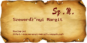 Szeverényi Margit névjegykártya
