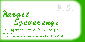 margit szeverenyi business card